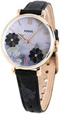 Fossil Jacqueline Mother of Pearl Dial Black Leather Strap Watch for Women - ES4535 Buy Now By Fossil