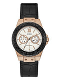 Guess Limelight Quartz White Dial Black Leather Strap Watch For Women - W0775L9 Buy Now By Guess
