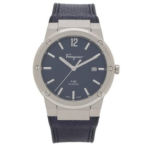 Salvatore Ferragamo F-80 Classic Blue Dial Blue Leather Strap Watch for Men - SFDT00719 Buy Now By Salvatore Ferragamo