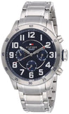 Tommy Hilfiger Trent Chronograph Blue Dial Silver Steel Strap Watch for Men - 1791053 Buy Now By Tommy Hilfiger