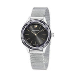 Swarovski Octea Nova Black Dial Silver Mesh Bracelet Watch for Women - 5430420 Buy Now By Swarovski