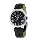 Cartier Ballon Bleu De Cartier Black Dial Black Leather Strap Watch for Men - WSBB0003 Buy Now By Cartier