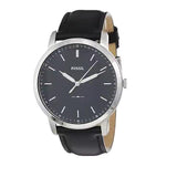 Fossil The Minimalist Three Hand Black Dial Black Leather Strap Watch for Men - FS5398 Buy Now By Fossil