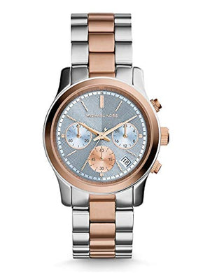 Michael Kors Runway Chronograph Blue Dial Two Tone Steel Strap Watch For Women - MK6166 Buy Now By Michael Kors