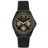 Guess Starlight Black Dial Black Rubber Strap Watch for Women - W0846L1 Buy Now By Guess