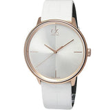 Calvin Klein Accent White Dial White Leather Strap Watch for Women - K2Y2X6K6 Buy Now By Calvin Klein