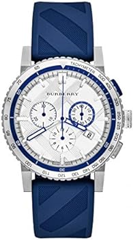 Burberry City Sport Chronograph White Dial Blue Rubber Strap Watch For Men - BU9808 Buy Now By Burberry