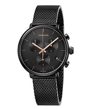 Calvin Klein High Noon Black Dial Black Mesh Bracelet Watch for Women - K8M27421 Buy Now By Calvin Klein