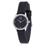 Calvin Klein Minimal Black Dial Black Leather Strap Watch for Women - K3M231C4 Buy Now By Calvin Klein