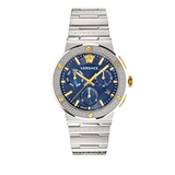 Versace Greca Quartz Blue Dial Silver Steel Strap Watch For Men - VEZ900221 Buy Now By Versace