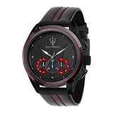 Maserati Traguardo Chronograph Black Dial Black Leather Strap Watch for Men - R8871612023 Buy Now By Maserati