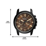 Fossil Grant Chronograph Brown Dial Brown Leather Strap Watch for Men - FS5088 Buy Now By Fossil
