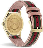 Gucci G Timeless Quartz Pink Dial Three Tone Leather Strap Watch For Women - YA1264118 Buy Now By Gucci