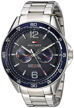 Tommy Hilfiger Erik Chronograph Blue Dial Silver Steel Strap Watch for Men - 1791366 Buy Now By Tommy Hilfiger