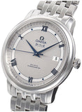 Omega De Ville Prestige Co-Axial Rhodium Silver Dial Silver Steel Strap Watch for Men - 424.10.40.20.02.001 Buy Now By Omega