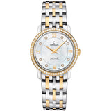 Omega De Ville Prestige Quartz Diamonds Mother of Pearl Dial Two Tone Steel Strap Watch for Women - 424.25.27.60.55.001 Buy Now By Omega