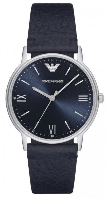 Emporio Armani Kappa Quartz Blue Dial Blue Leather Strap Watch For Women - AR11012 Buy Now By Emporio Armani