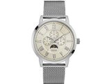 Guess Delancy White Dial Silver Mesh Bracelet Watch for Men - W0871G4 Buy Now By Guess