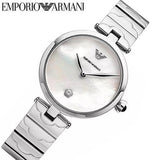 Emporio Armani Mother of Pearl Dial Silver Steel Strap Watch For Women - AR11235 Buy Now By Emporio Armani