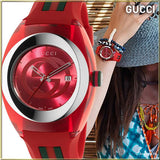 Gucci Sync XXL Quartz Red Dial Red Rubber Strap Unisex Watch - YA137103 Buy Now By Gucci