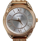 Guess Whisper Silver Dial Rose Gold Mesh Bracelet Watch for Women - W1084L3 Buy Now By Guess