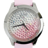 Guess Crush Crystals Silver Dial Pink Rubber Strap Watch for Women - W1223L1 Buy Now By Guess
