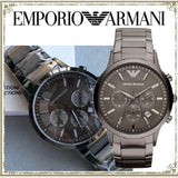 Emporio Armani Classic Chronograph Grey Dial Grey Steel Strap Watch For Men - AR2454 Buy Now By Emporio Armani