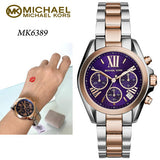 Michael Kors Bradshaw Chronograph Blue Dial Two Tone Steel Strap Watch For Women - MK6389 Buy Now By Michael Kors
