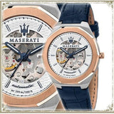 Maserati Stile Automatic Limited Edition White Dial Blue Leather Strap Watch For Men - R8821142001 Buy Now By Maserati