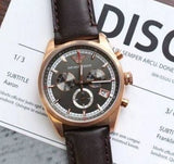 Emporio Armani Chronograph Gray Dial Brown Leather Strap Watch For Men - AR6043 Buy Now By Emporio Armani