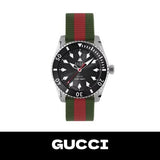 Gucci Dive Automatic Black Dial Two Tone Rubber Strap Watch for Men - YA136349 Buy Now By Gucci