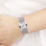 Guess Nouveau Diamonds Silver Dial Silver Mesh Bracelet Watch for Women - W0127L1 Buy Now By Guess
