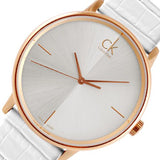 Calvin Klein Accent White Dial White Leather Strap Watch for Women - K2Y2X6K6 Buy Now By Calvin Klein