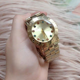 Marc Jacobs Amy Dexter Gold Dial Gold Steel Strap Watch for Women - MBM3218 Buy Now By Marc Jacobs
