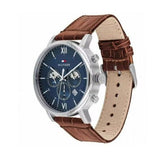 Tommy Hilfiger Evan Chronograph Blue Dial Brown Leather Strap Watch for Men - 1710393 Buy Now By Tommy Hilfiger