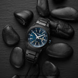 Citizen Eco Drive Blue Dial Black Steel Strap Watch For Men - AW0024-58LB Buy Now By Citizen