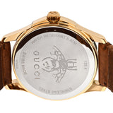 Gucci G Timeless Quartz Green & Red Dial Brown Leather Strap Watch For Men - YA126451 Buy Now By Gucci