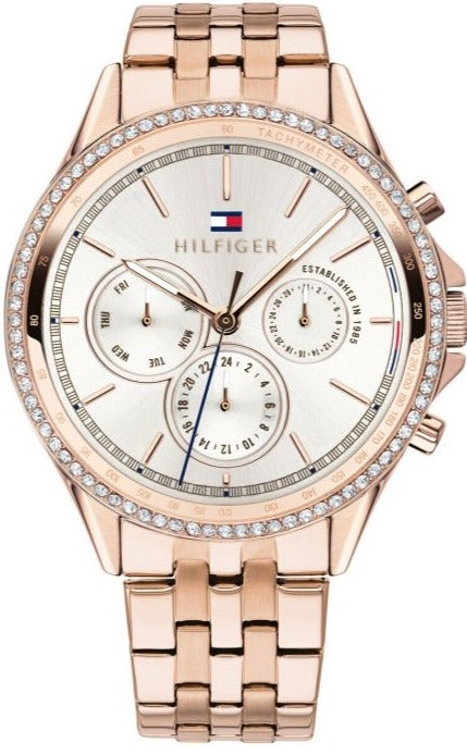 Tommy Hilfiger Ari Diamonds Silver Dial Rose Gold Steel Strap Watch for Women - 1781978 Buy Now By Tommy Hilfiger