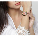 Guess Mini Sunrise Quartz Analog Orange Dial Gold Steel Strap Watch For Women - W0448L7 Buy Now By Guess