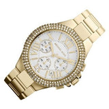 Michael Kors Camille Silver Diamonds Dial Gold Steel Strap Watch for Women - MK5756 Buy Now By Michael Kors