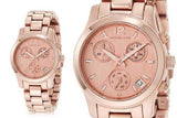 Michael Kors Runway Chronograph Rose Gold Dial Rose Gold Steel Strap Watch for Women - MK5430 Buy Now By Michael Kors