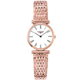 Longines La Grande Classique White Dial Rose Gold Mesh Bracelet Watch for Women - L4.209.1.91.8 Buy Now By Longines