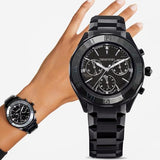 Swarovski Dextera Chronograph Black Dial Black Steel Strap Watch for Women - 5641393 Buy Now By Swarovski