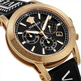 Versace Sports Tech Chronograph Black Dial Black Rubber Strap Watch for Men - VELT00119 Buy Now By Versace