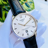 Tissot Chemin Des Tourelles Powermatic 80 Silver Dial Black Leather Strap Watch For Men - T099.407.16.037.00 Buy Now By Tissot