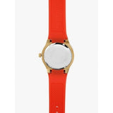Guess Jet Setter Golden Dial Orange Rubber Watch For Women - W0564L2 Buy Now By Guess
