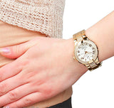 Guess Mini Prism Diamonds White Dial Gold Steel Strap Watch for Women - W15072L1 Buy Now By Guess