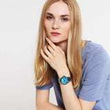 Michael Kors Hartman Quartz Blue Dial Silver Steel Strap Watch For Women - MK3519