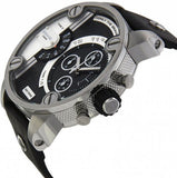 Diesel Little Daddy Black Dial Black Leather Strap Watch For Men - DZ7256 Buy Now By Diesel
