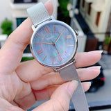 Fossil Jacqueline Mother of Pearl Blue Dial Silver Mesh Strap Watch for Women - ES4322 Buy Now By Fossil